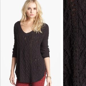 free people “cross my heart” sweater in TAUPE
